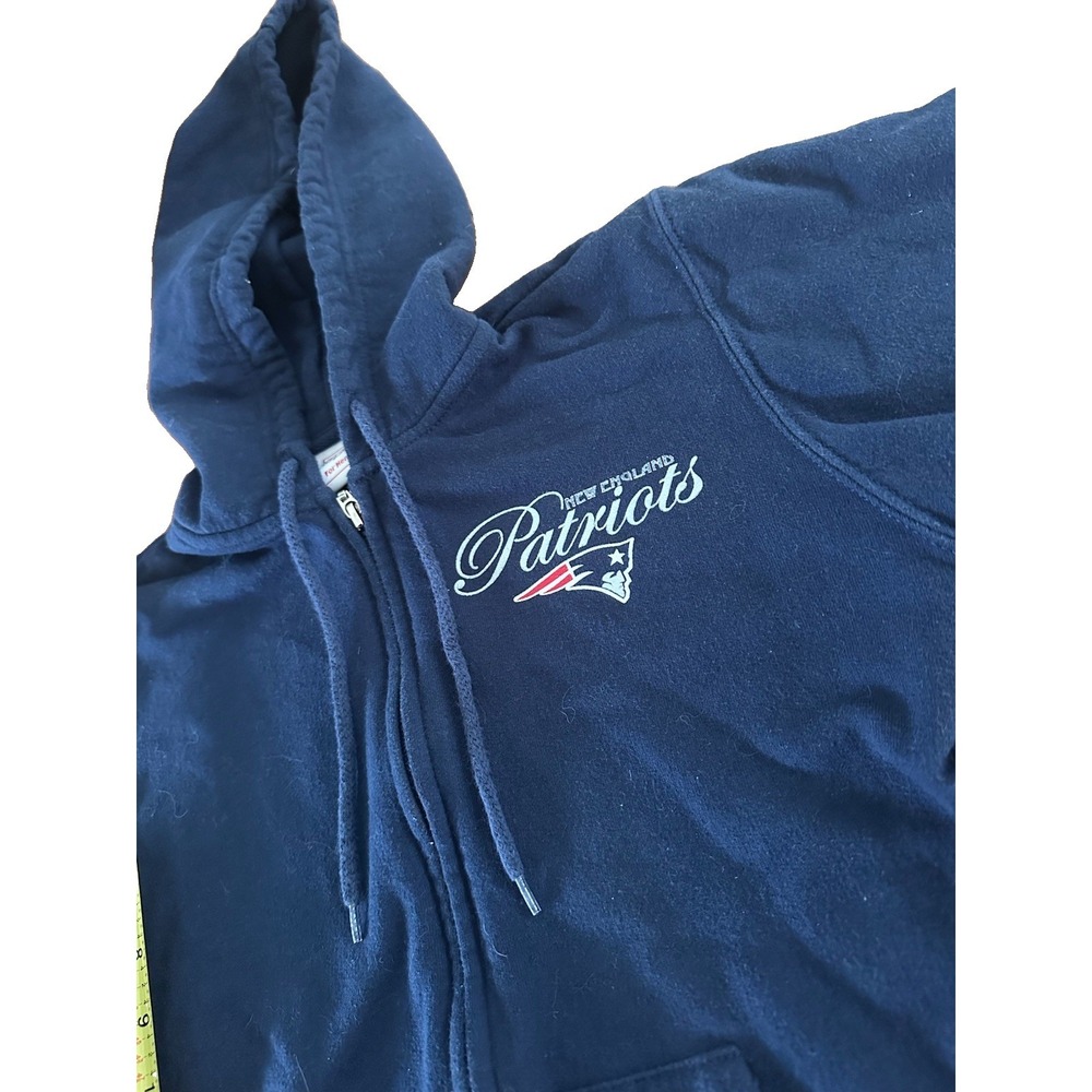 New England Patriots NFL womens sweatshirt Small Zip Hoodie Blue